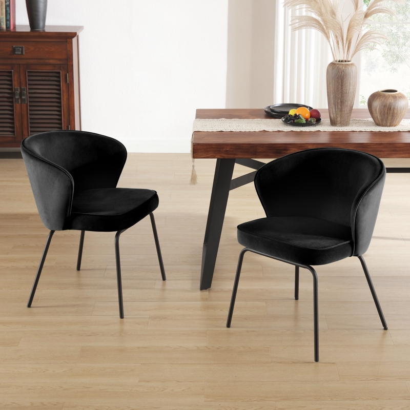 Gallashaw Velvet Wing Back Side Chair