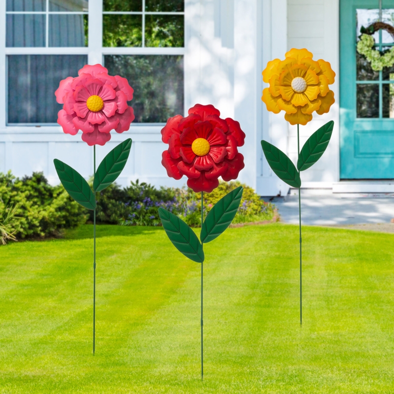 Gebhardt Metal Plants & Flowers Garden Stake (Set of 3)