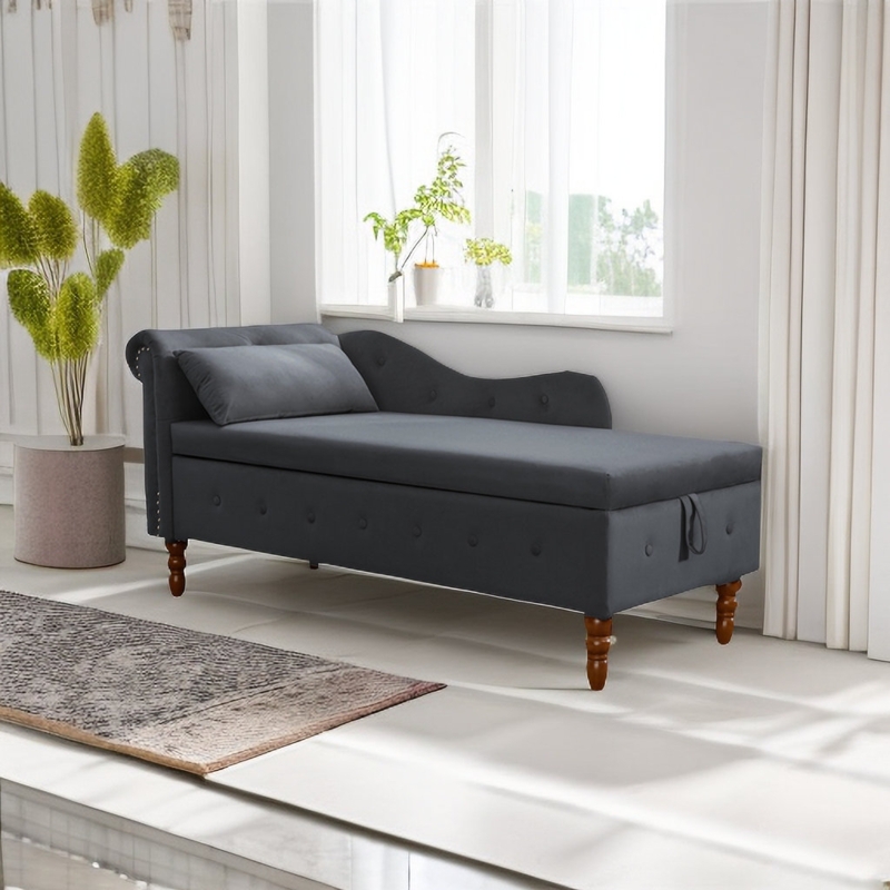 Gieslinde Velvet Chaise Lounge