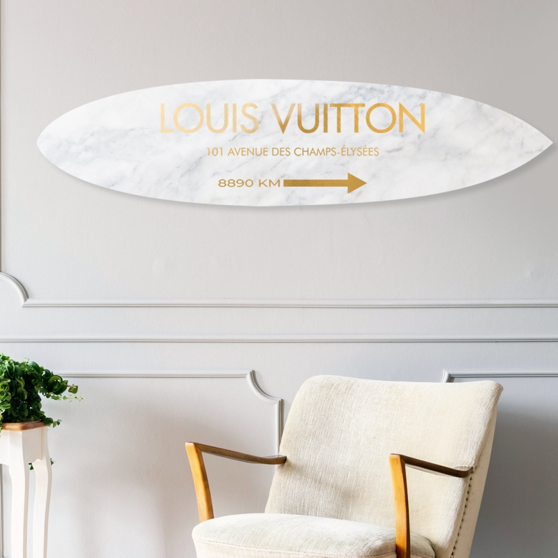 Haute Couture Surfboard - Decorative Surfboard Wall Art Print on Acrylic