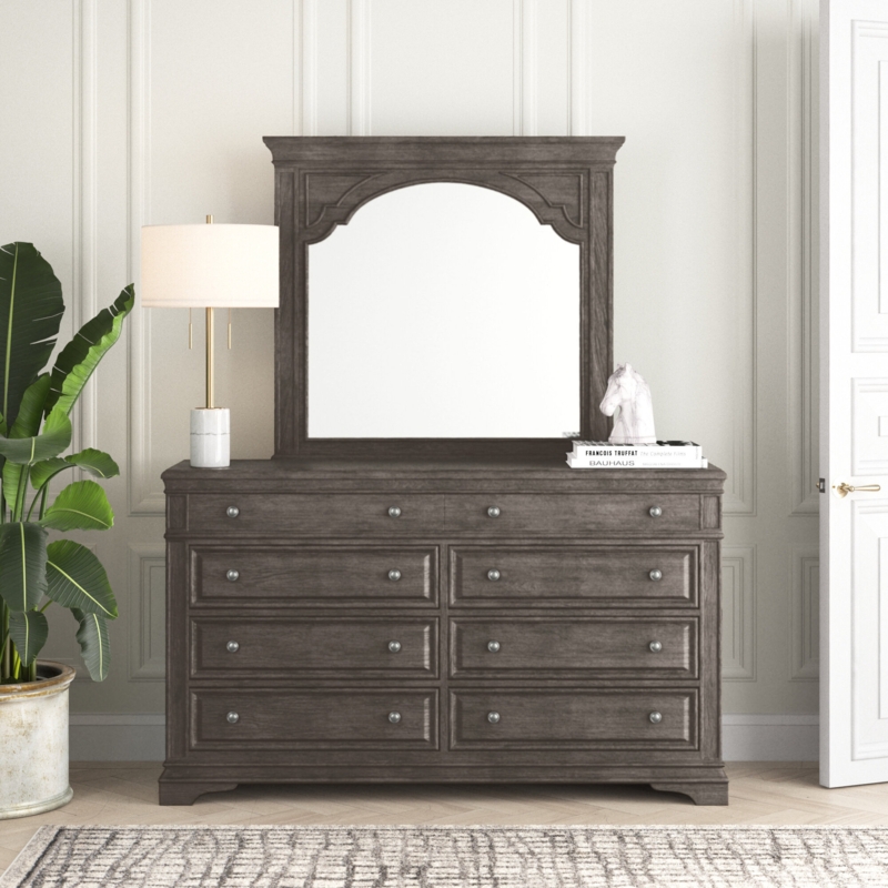 Hetton 8 - Drawer Dresser with Mirror
