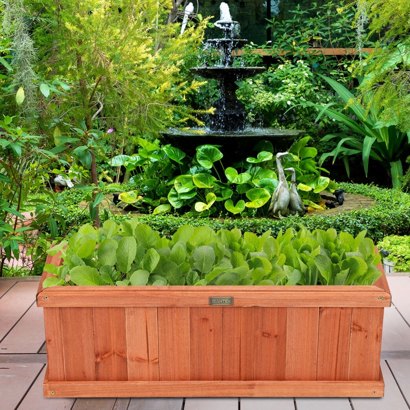 Ivaan Wood Planter Box