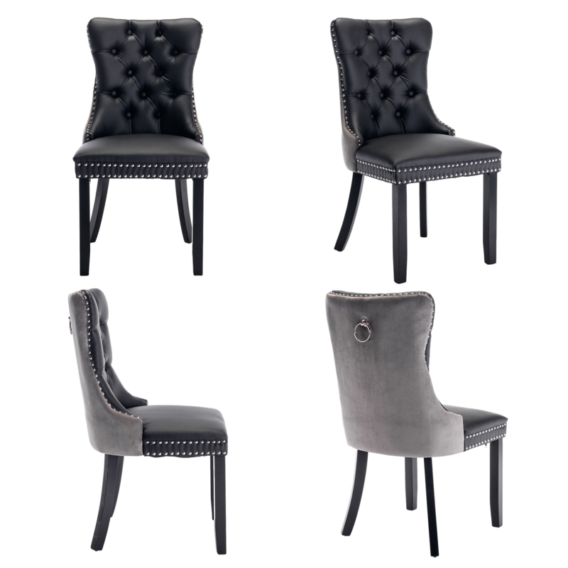 Jevhenas Contemporary Kitchen Velvet Upholstered Dining Chair