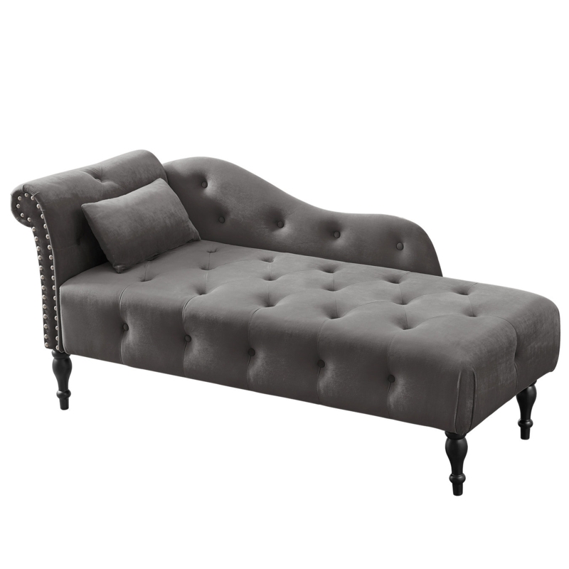 Joniece Velvet Chaise Lounge