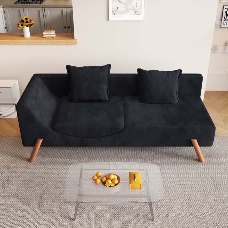 Junyu Velvet Chaise Lounge