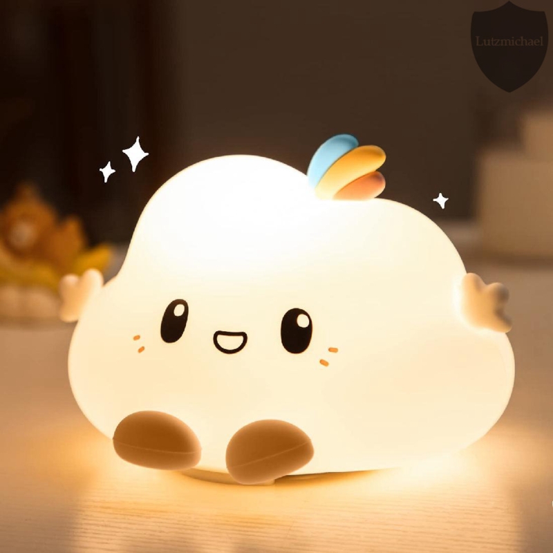 Kawaii Silicone Cloud Rechargeable Night Light