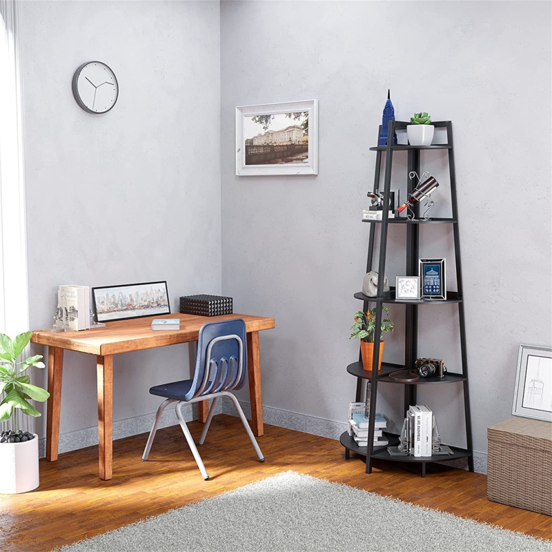 Kehlen Bookshelf, Corner Bookcase, Ladder Shelf