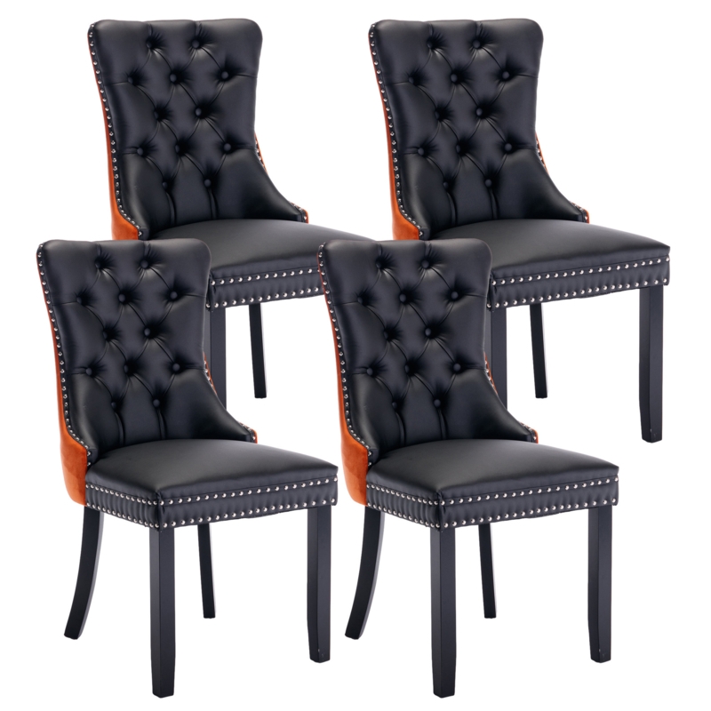 Keikilani Tufted Velvet WingBack Dining Side Chairs