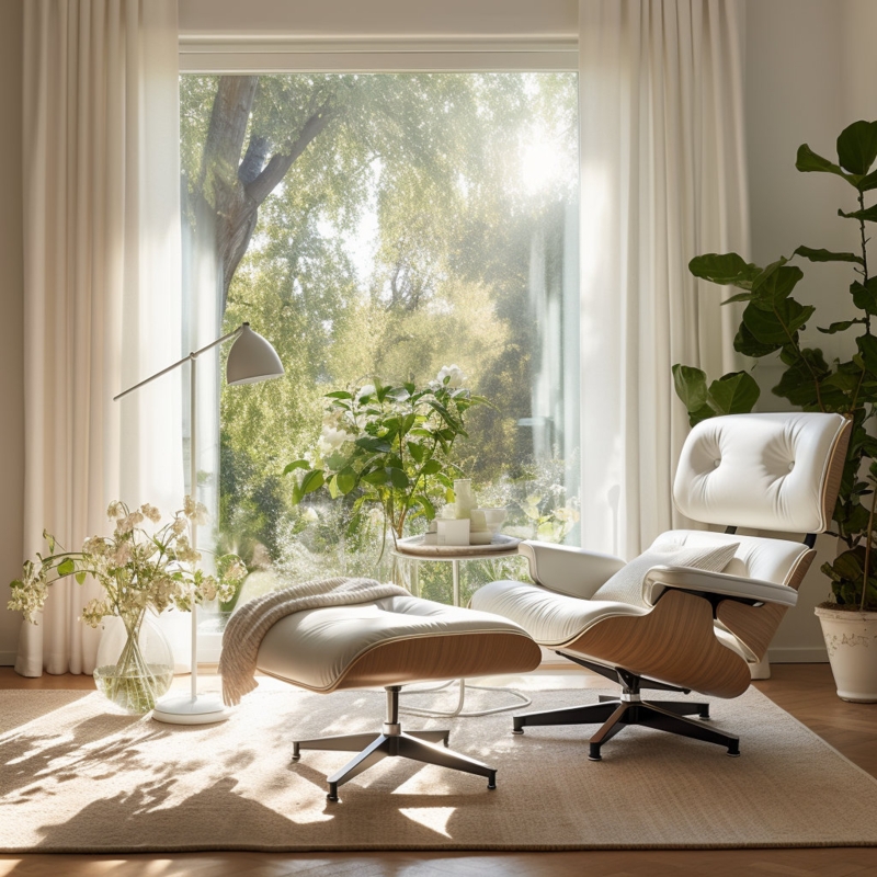 Leather Swivel Accent Chair with Ottoman