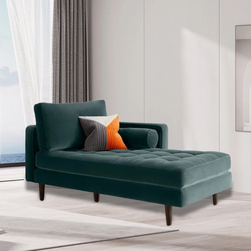 Loetta Velvet Chaise Lounge