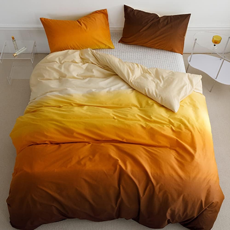 Magdalen Farmhouse Abstract Art Watercolor Gradient Color Duvet Cover Set
