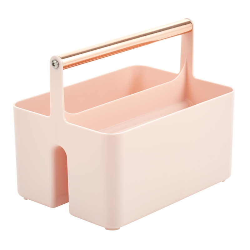 mDesign Plastic Divided Shower Caddy Storage Organizer Utility Tote