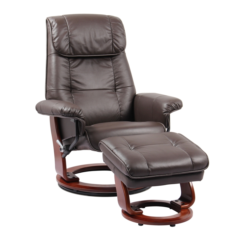 Mongillo Upholstered Swivel Recliner with Ottoman