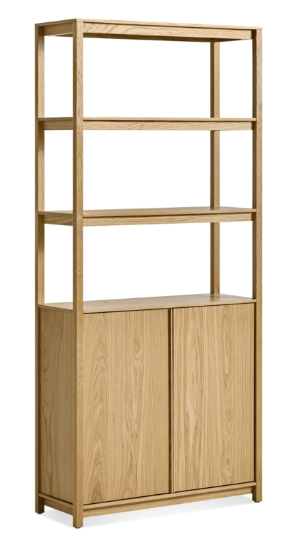 Open Plan Tall Bookcase with Storage
