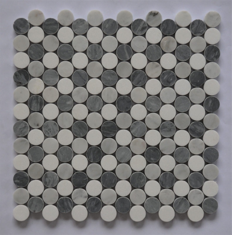 Penny Rounds 1" x 1" Marble Mosaic Wall & Floor Tile