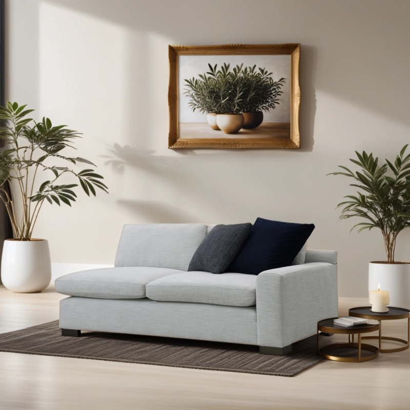 Quatesha 76.8'' Wide Down Fill Fabric Upholstered Cushion Back Chaise Lounge with 2 Pillows