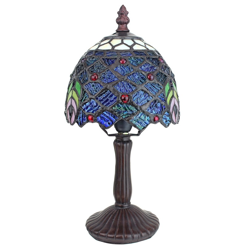 Ravishing Peacock Tiffany-Style Table Lamp