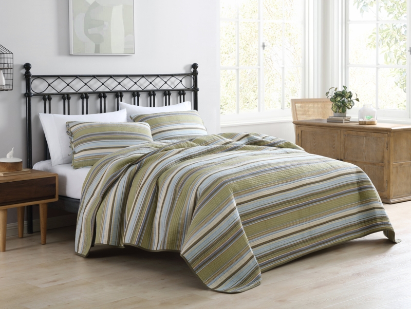 Samoa Traditional Cotton Striped Quilt Set