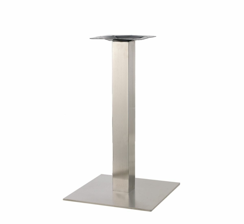 Sleek & Chic Modern 28.5'' 20'' w Stainless Steel Square Table Base