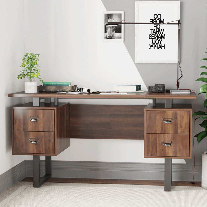 Solid Wood Top Executive Desk