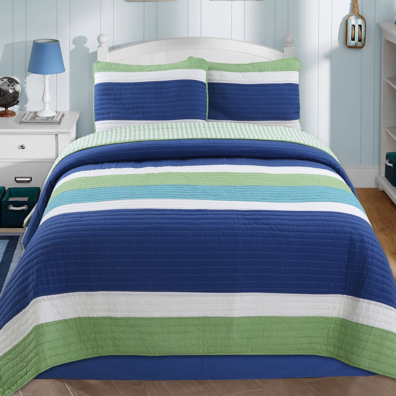 Sosa Cotton Striped Quilt Set