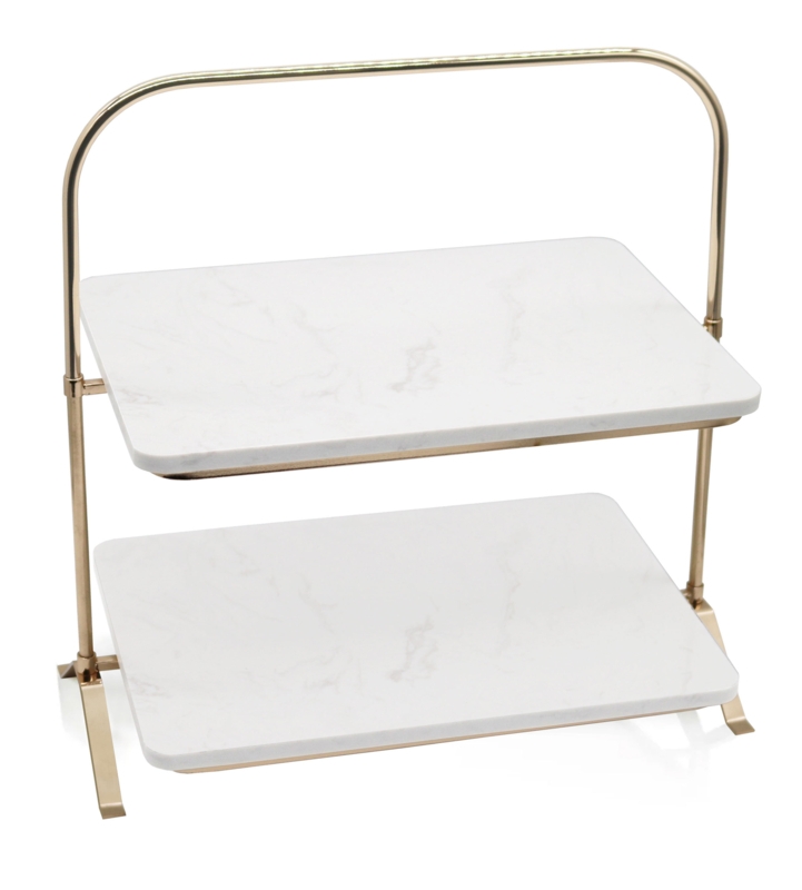 Sunset Marble Two Tiered Stand