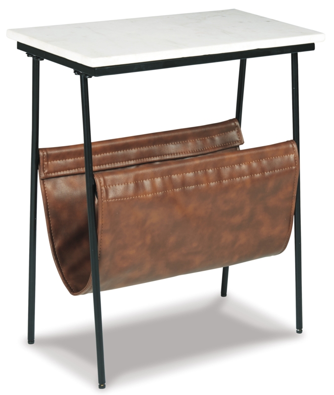 Tellis Marble Top End Table with Storage