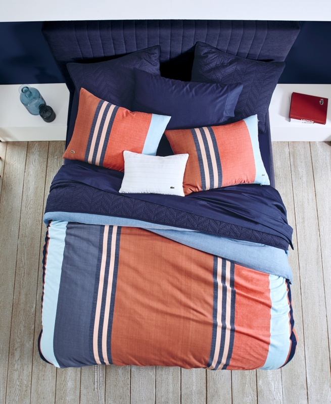 Tweedy Red/Blue Standard Cotton Reversible Duvet Cover Set
