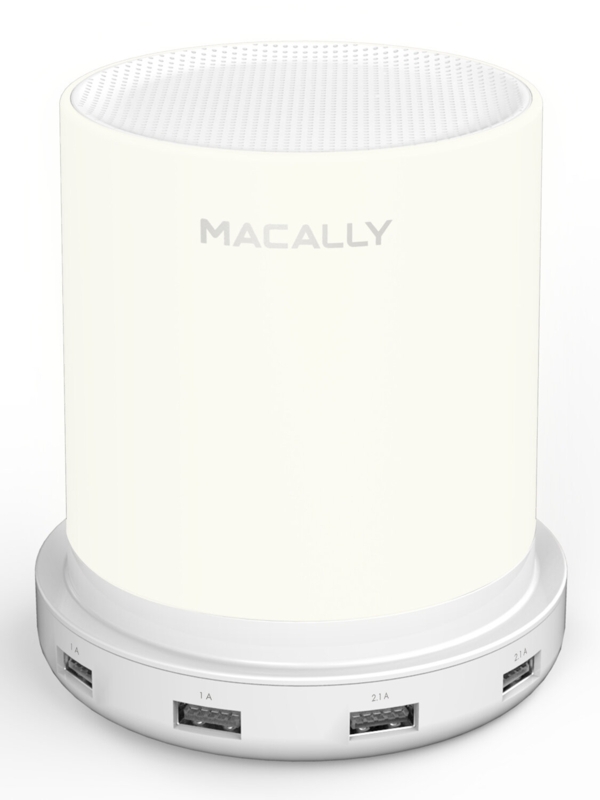 USB Lamp with 4 Fast Charging Ports and Touch Control Bedside Dimmable Nightstand Night Light