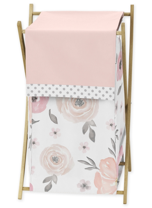 Watercolor Floral Laundry Hamper