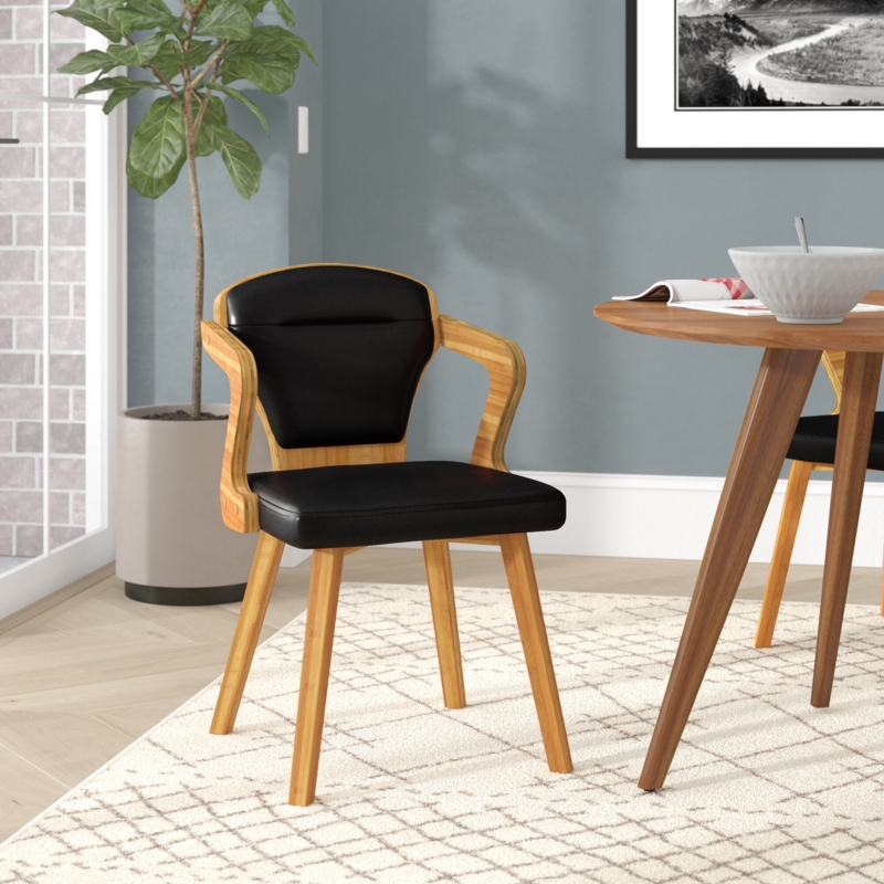 Westphal Faux Leather Upholstered Parsons Chair