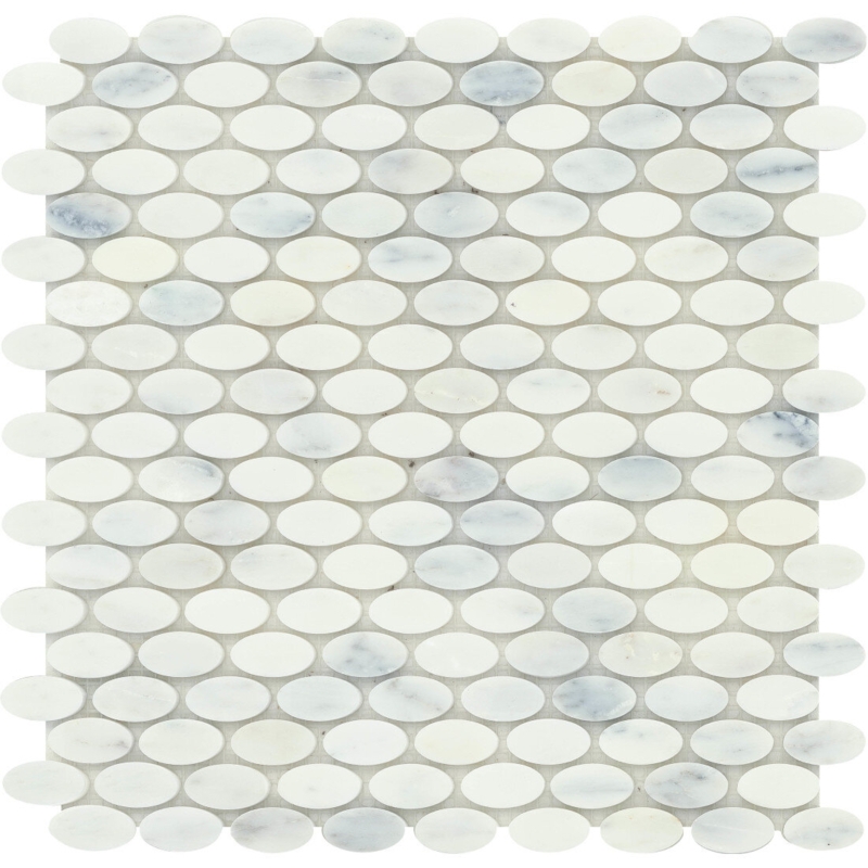 Winter Frost 12" x 12" Marble Mosaic Wall Tile
