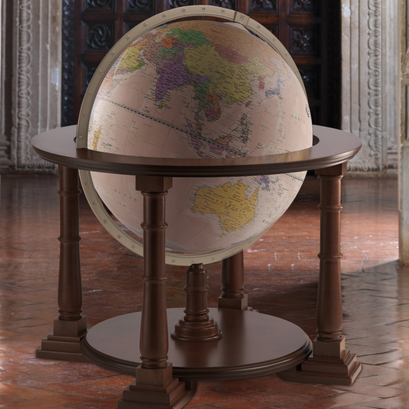 Wood Floor Globe