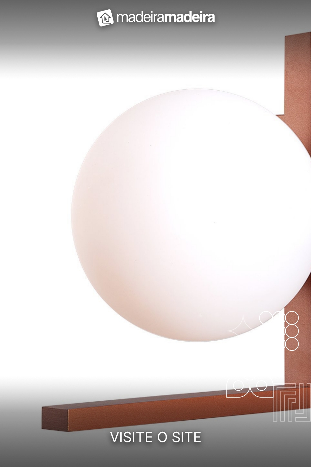 Arandela Luminria Com Cpula Globo Design Moderno Industrial Havana E27 - Cobre