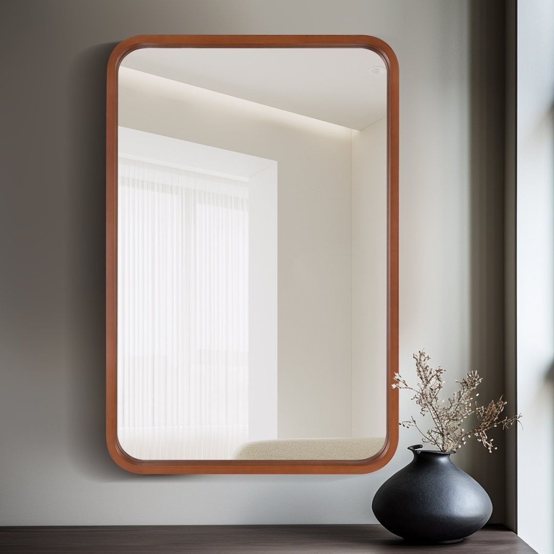 Ebern Designs Miroir Kennocha Finition, Noyer