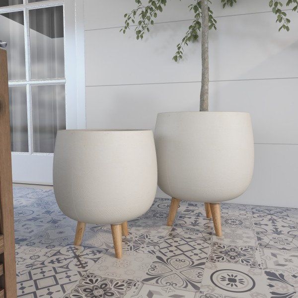 George Oliver Ensemble de pots fleurs 2 pices Erie