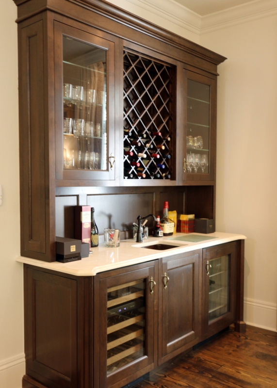 Classic Custom Home Bar with Wine Storage