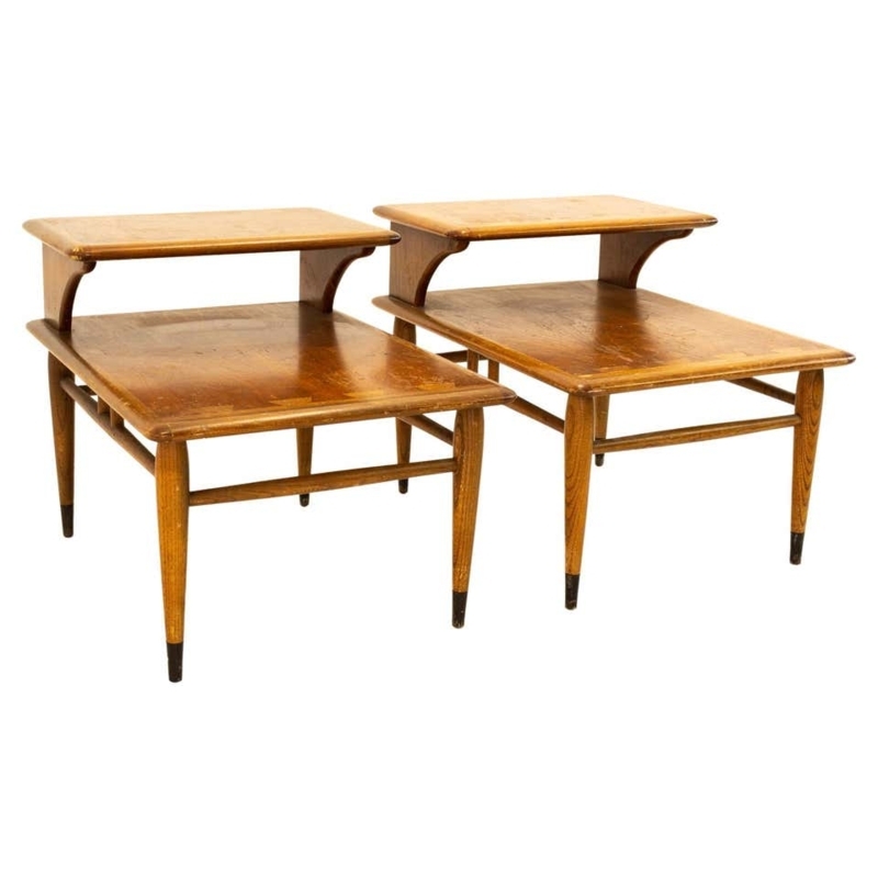Mid-Century Modern Lane Two-Tier Side Tables