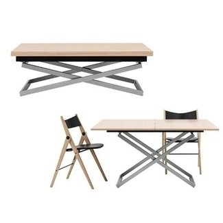 Modern Adjustable Height Coffee Table and Dining Table