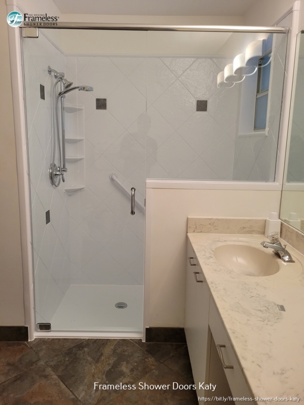 Modern Frameless Doorless Half Wall Shower Enclosure