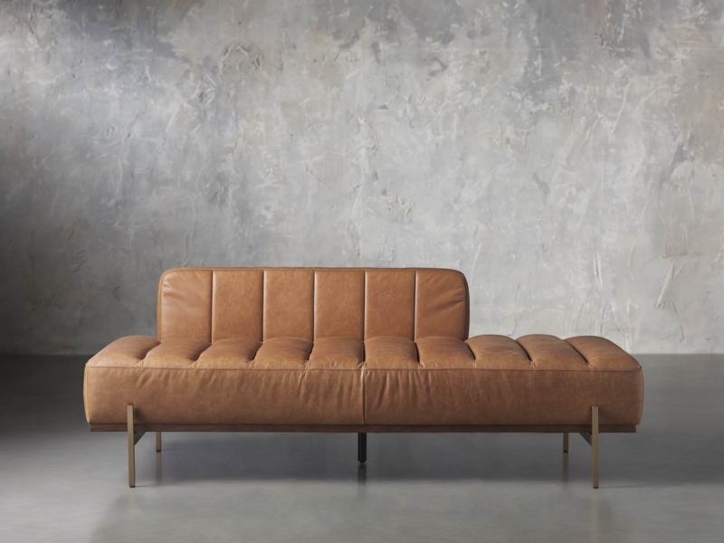 Modern Lansing Leather Daybed with Minimalist Design