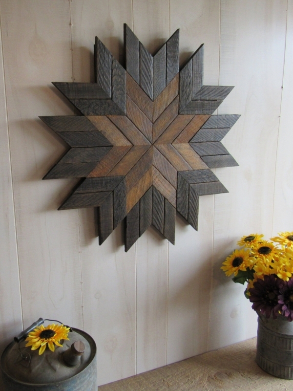 Rustic Geometric Wood Wall Art Decoration
