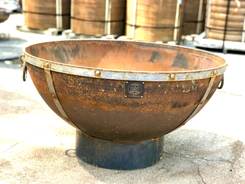 Rustic Hemisphere Cauldron Outdoor Fire Pit