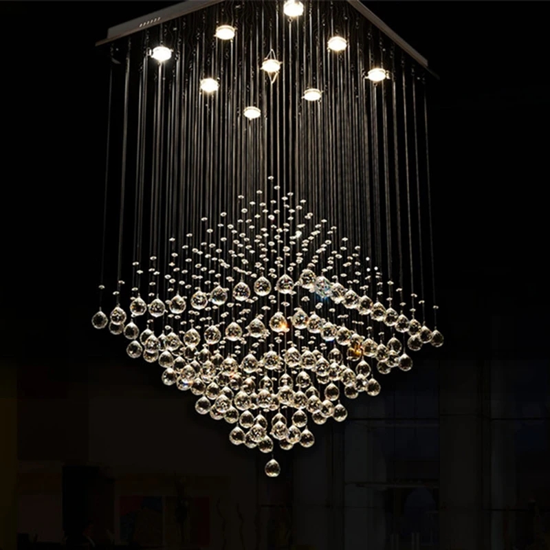 Elegant Crystal Raindrop Chandelier Lighting Fixture