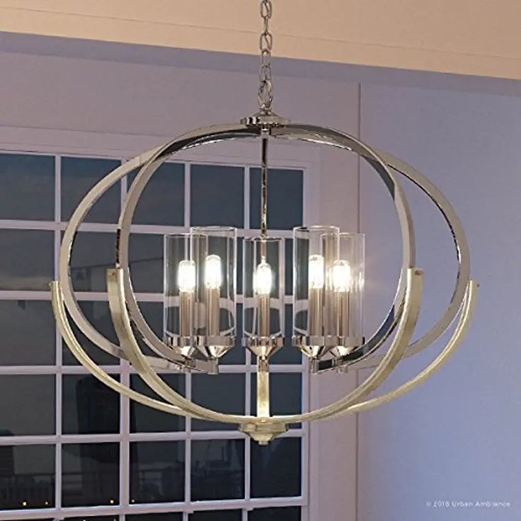 Modern Circular Chandelier for High Ceilings