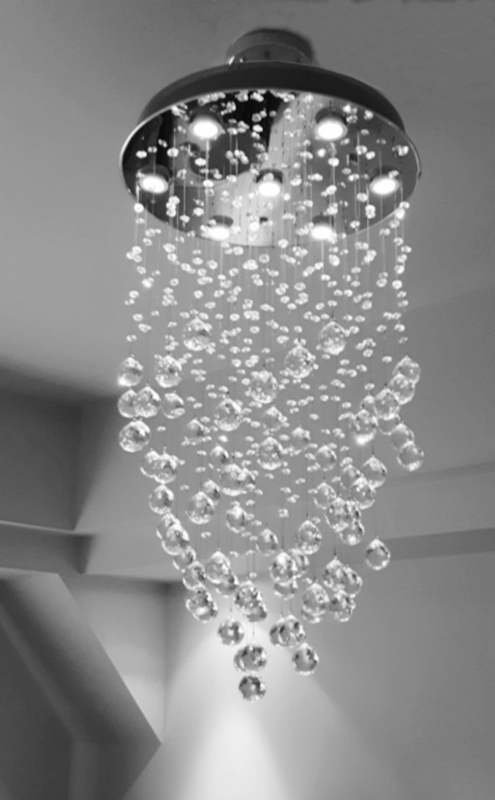 Modern Rain Crystal Chandelier Ceiling Light