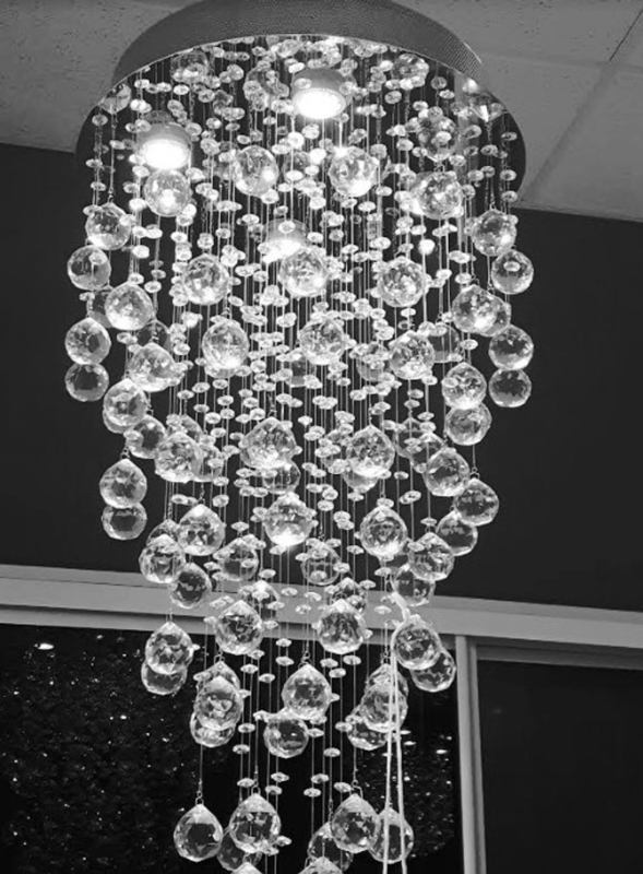 Raindrop Crystal Pendant Chandelier Light Fixture