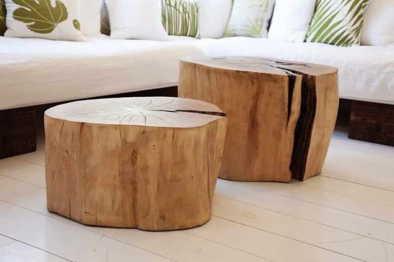 Rustic Tree Stump Coffee Tables for Modern Living