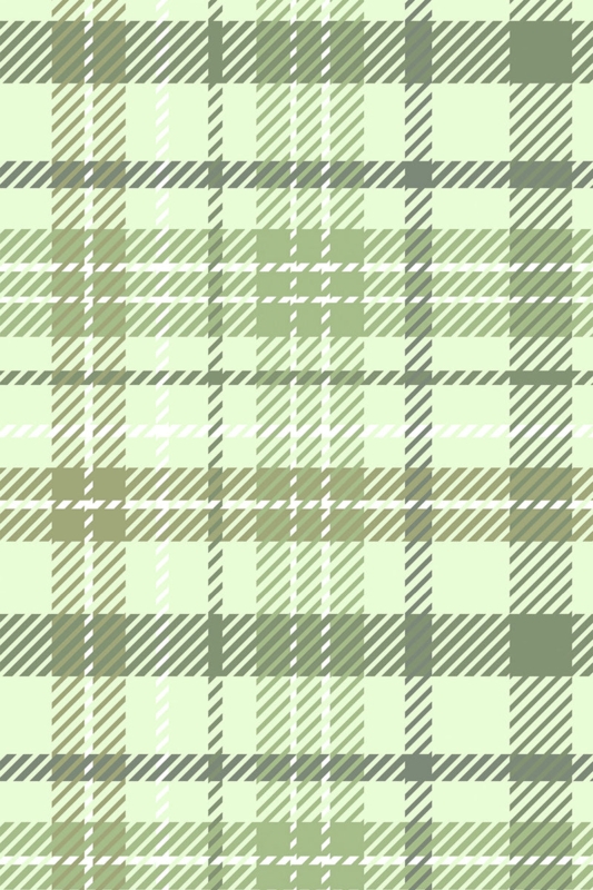 Soft Green Plaid Patterned Wallpaper Design