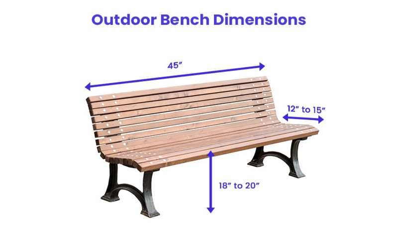 Standard Outdoor Bench Dimensions for Comfortable Seating